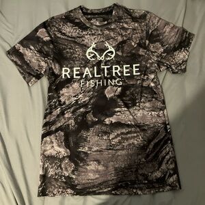Realtree Men's Short Sleeve Tee - Black and Brown